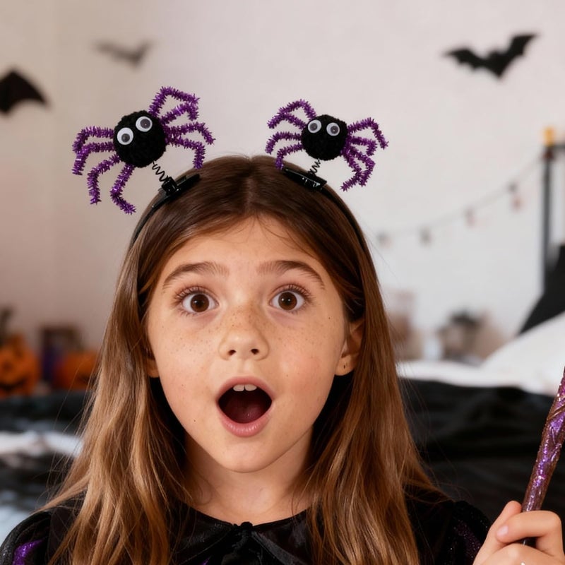 YTAONS Spider Hair Clips for Women Girls, Spring Spider Barrettes Hairpins Halloween Hair Accessories (Purple -A) - Image 5